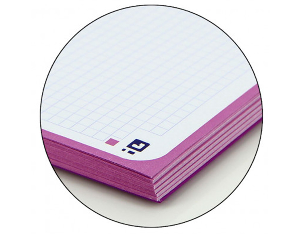 RECAMBIO COLOR 1 OXFORD DIN A4+ 80 HOJAS 90 GR CUADRO 5 MM 4 TALADROS COLOR MORADO