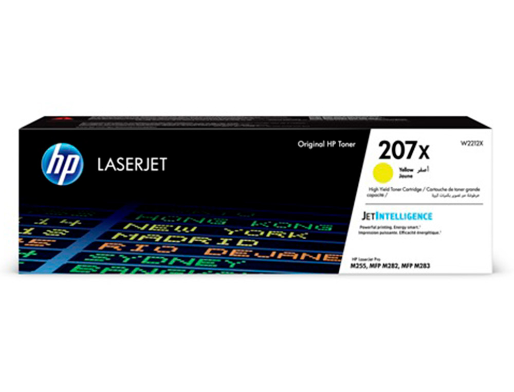 TONER HP 207X COLOR LASERJET PRO M282NW / M283FDN / M283FDW AMARILLO 2.450 PAGINAS