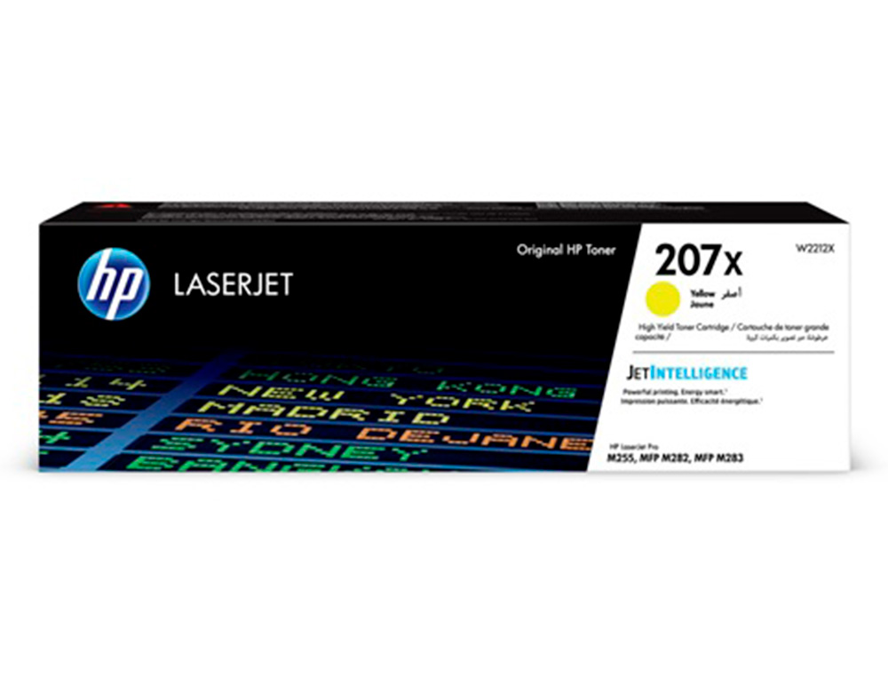 TONER HP 207X COLOR LASERJET PRO M282NW / M283FDN / M283FDW AMARILLO 2.450 PAGINAS