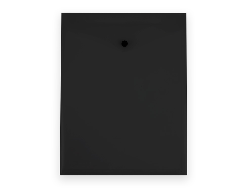 CARPETA LIDERPAPEL DOSSIER BROCHE POLIPROPILENO DIN A4 FORMATO VERTICAL CON FUELLE NEGRO OPACO
