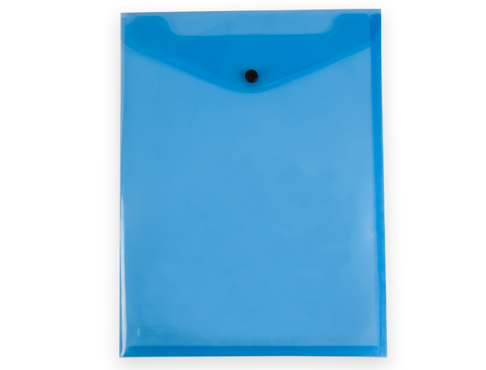 CARPETA LIDERPAPEL DOSSIER BROCHE POLIPROPILENO DIN A4 FORMATO VERTICAL CON FUELLE AZUL TRANSLUCIDO
