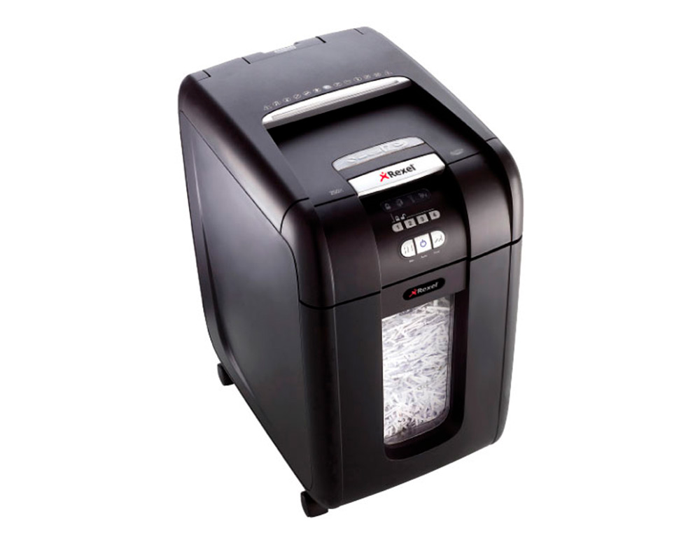DESTRUCTORA DE DOCUMENTOS REXEL OPTIMUM AUTOFEED+ 300X EU CAPACIDAD DE CORTE 300 HOJAS DESTRUYE GRAPAS Y CLIPS