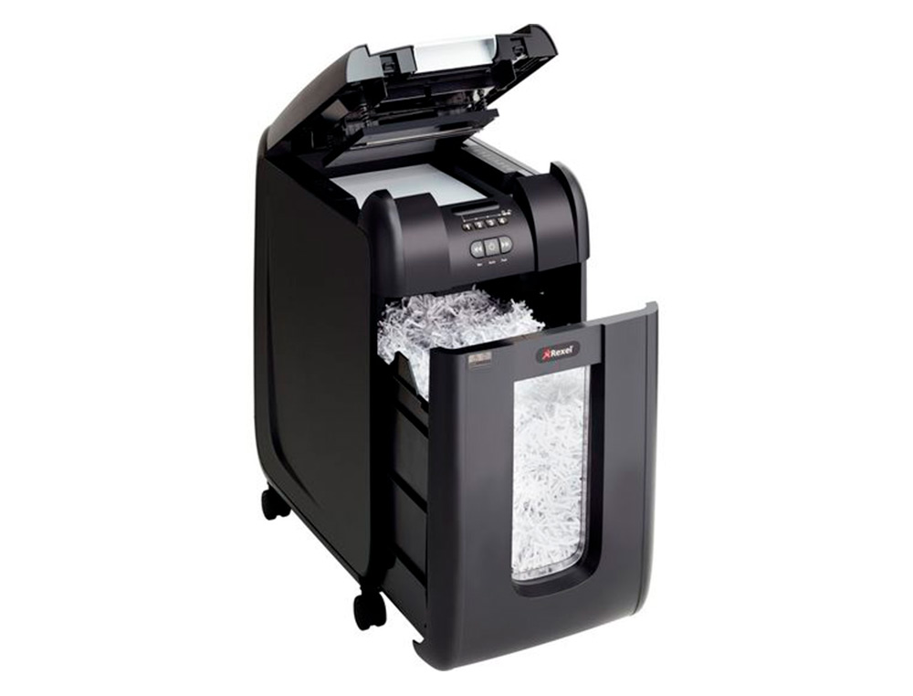 DESTRUCTORA DE DOCUMENTOS REXEL OPTIMUM AUTOFEED+ 300X EU CAPACIDAD DE CORTE 300 HOJAS DESTRUYE GRAPAS Y CLIPS