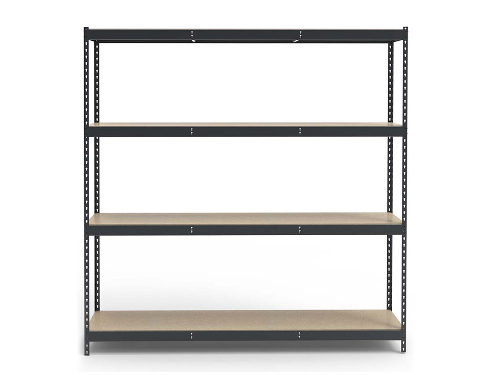ESTANTERIA METALICA AR STOCKER 200X200X70 CM 4 ESTANTES 450 KG POR ESTANTE BANDEJA DE MADERA SIN TORNILLOS
