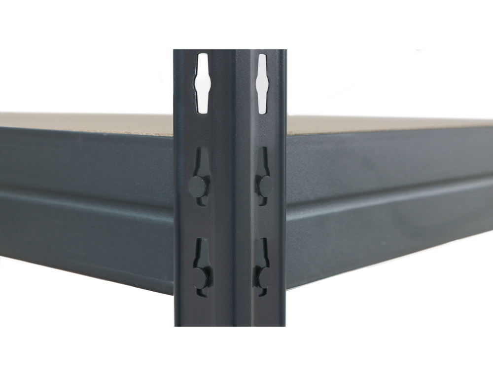 ESTANTERIA METALICA AR STOCKER 200X200X70 CM 4 ESTANTES 450 KG POR ESTANTE BANDEJA DE MADERA SIN TORNILLOS