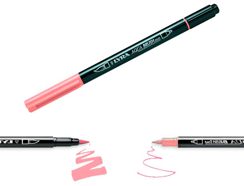 ROTULADOR LYRA AQUA BRUSH ACUARELABLE DOBLE PUNTA Y PINCEL TONOS PASTEL BLISTER DE 6 UNIDADES SURTIDAS
