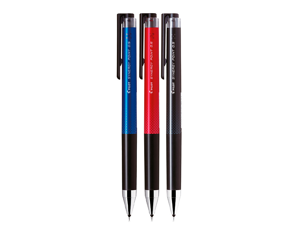 BOLIGRAFO PILOT SYNERGY POINT RETRACTIL SUJECION DE CAUCHO TINTA GEL 0,5 MM NEGRO