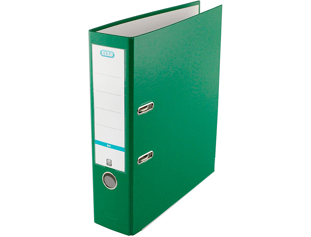 ARCHIVADOR DE PALANCA ELBA TOP CARTON COMPACTO POLIPROPILENO CON RADO DIN A4 LOMO DE 80 MM VERDE