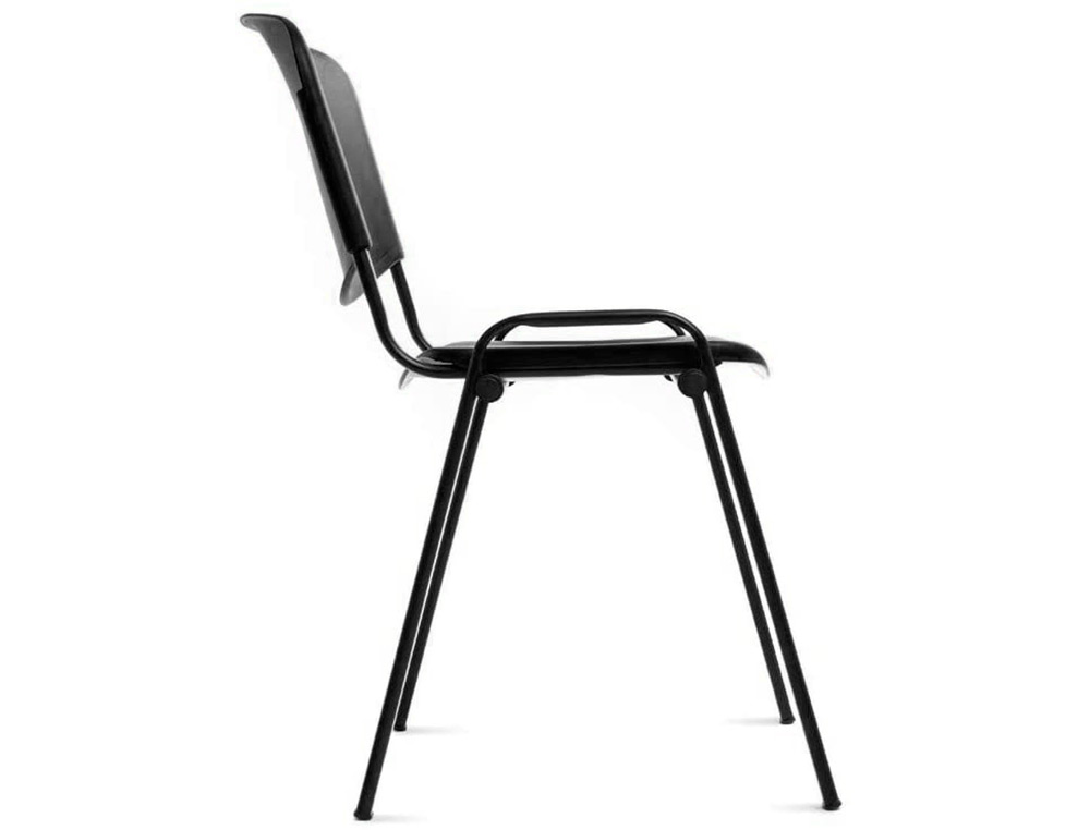 SILLA ROCADA CONFIDENTE ESTRUCTURA METALICA RESPALDO Y ASIENTO EN POLIMERO COLOR NEGRO