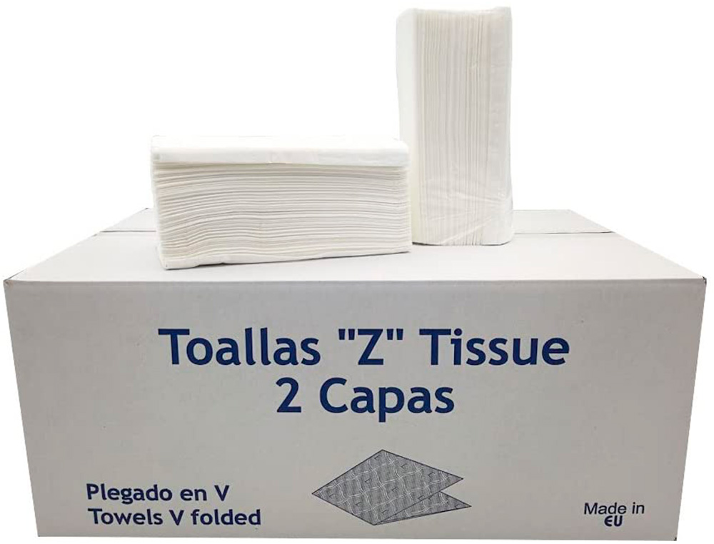 TOALLA DE PAPEL SECAMANOS DAHI Z ECOPASTA 2 CAPAS CAJA CON 20 PAQUETES DE 200 UNIDADES