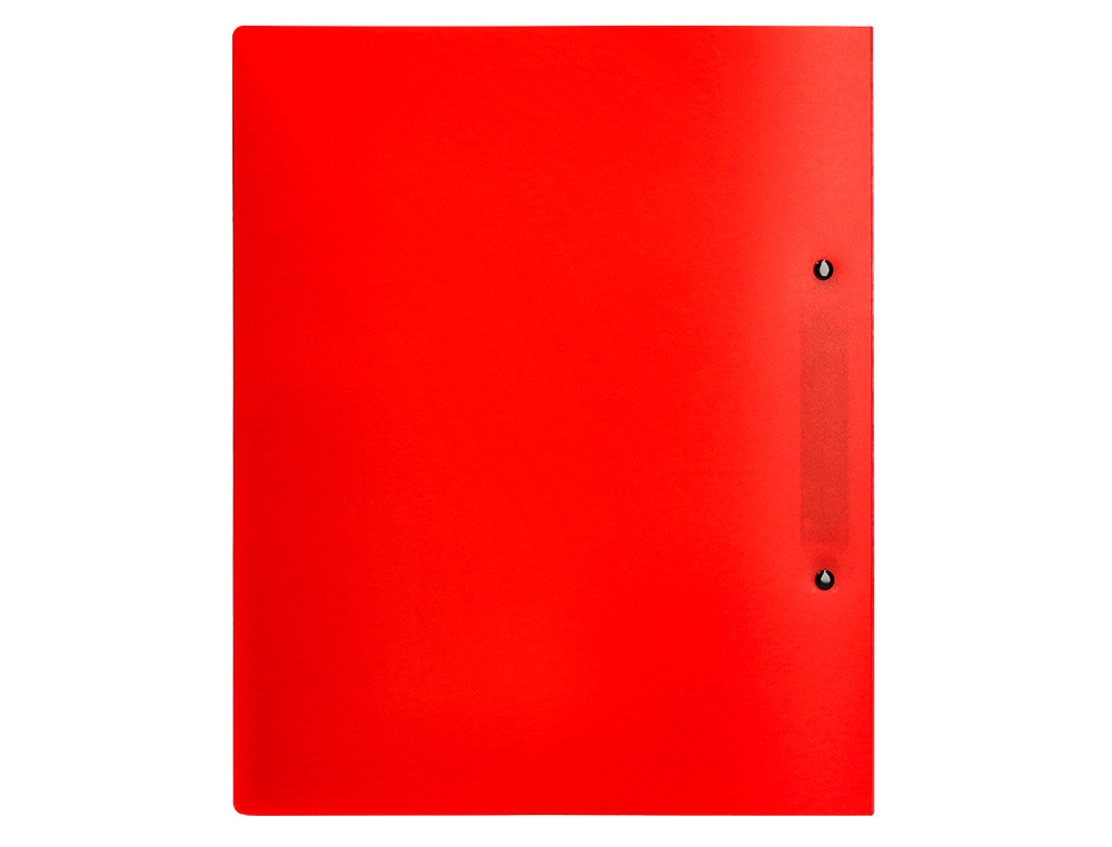 CARPETA LIDERPAPEL CANGURO 2 ANILLAS 40 MM MIXTAS POLIPROPILENO DIN A4 ROJO TRANSLICUDO