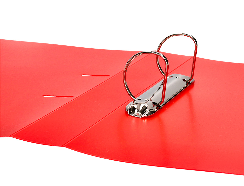 CARPETA LIDERPAPEL CANGURO 2 ANILLAS 40 MM MIXTAS POLIPROPILENO DIN A4 ROJO TRANSLICUDO