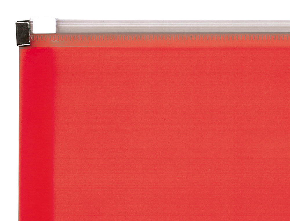 CARPETA DOSSIER LIDERPAPEL A3 CIERRE DE CREMALLERA ROJO TRANSLUCIDO