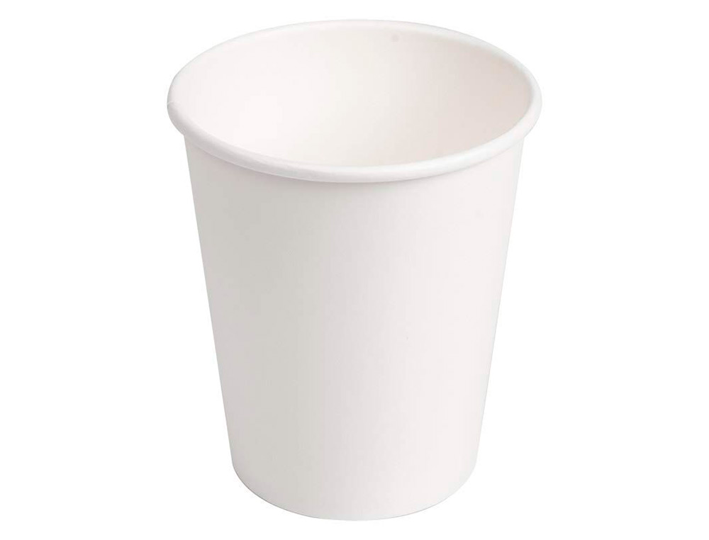 VASO DE CARTON BIODEGRADABLE BLANCO 290 CC PAQUETE DE 50 UNIDADES