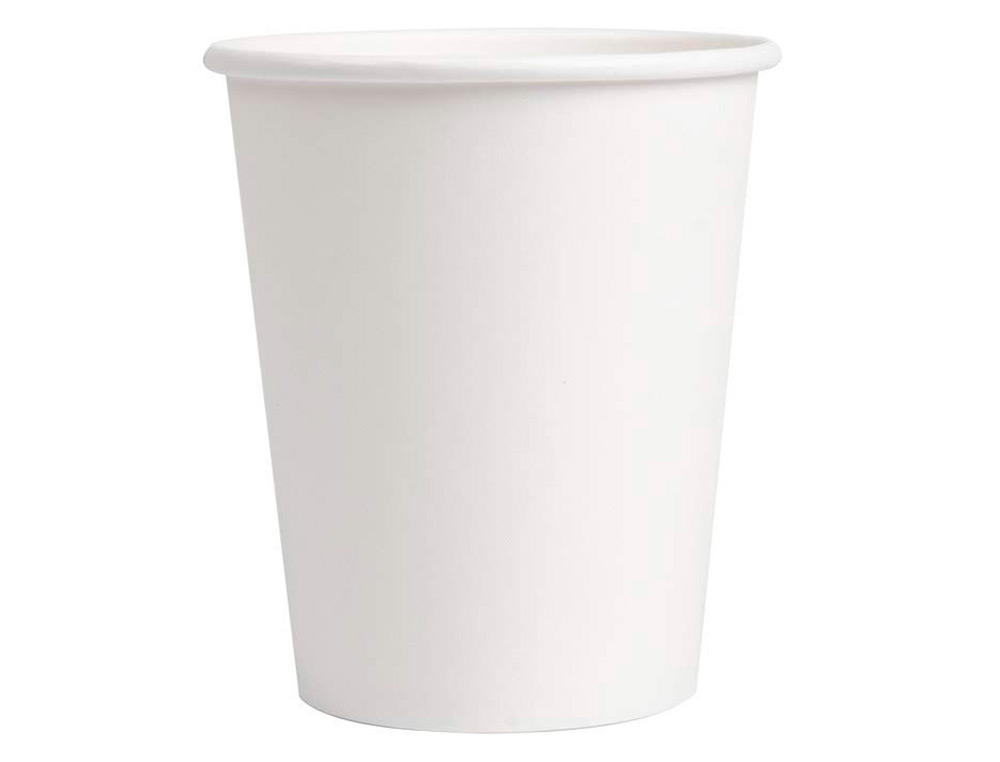 VASO DE CARTON BIODEGRADABLE BLANCO 290 CC PAQUETE DE 50 UNIDADES