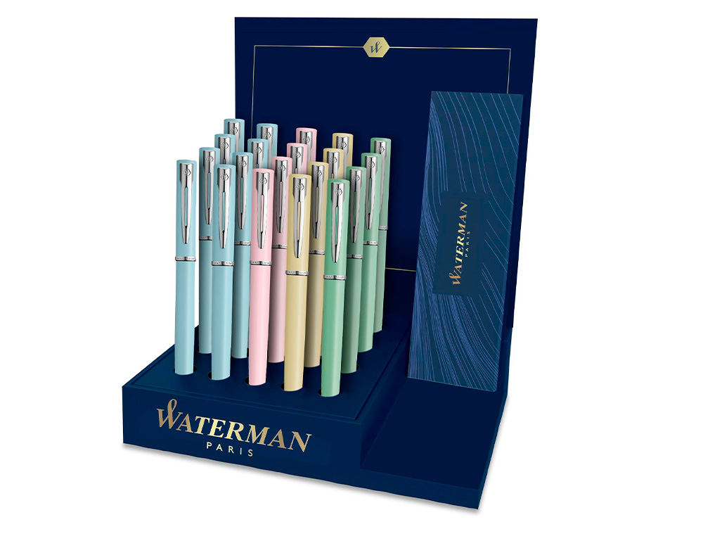 BOLIGRAFO WATERMAN ALLURE PASTEL EXPOSITOR DE 20 UNIDADES 4 COLORES PASTEL SURTIDOS