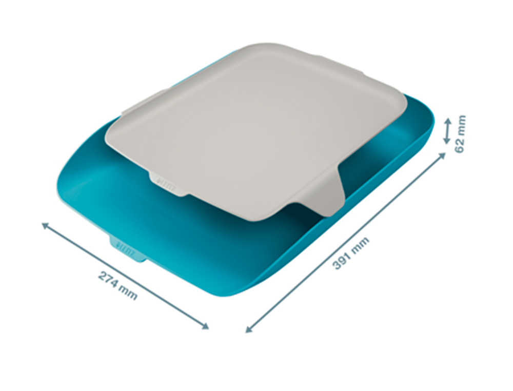 BANDEJA SOBREMESA PLASTICO LEITZ COSY AZUL 274X62X391 MM