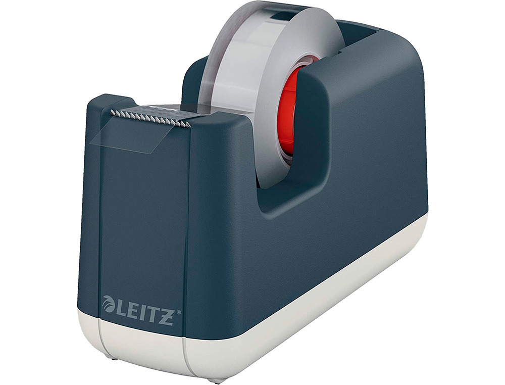 PORTARROLLO SOBREMESA LEITZ COSY PLASTICO PARA CINTAS 33 MT COLOR GRIS