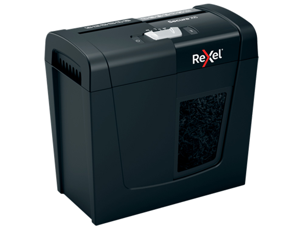 DESTRUCTORA DE DOCUMENTOS REXEL SECURE X6 EU CAPACIDAD 6 HOJAS GRAPAS CLIPS TARJETAS Y CD