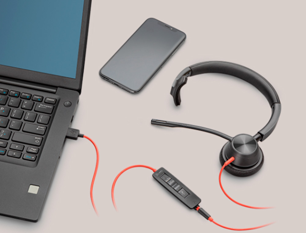 AURICULAR PLANTRONICS BLACKWIRE 3310 DIADEMA CABLE USB-C/A MONOAURAL CON MICROFO NO Y CERT. MICROSOFT TEAMS