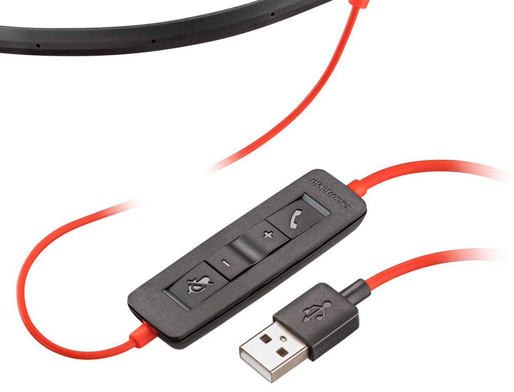 AURICULAR PLANTRONICS BLACKWIRE 3320 DIADEMA CABLE USB-C/A CON MICROFONO CERT. MICROSOFT TEAMS