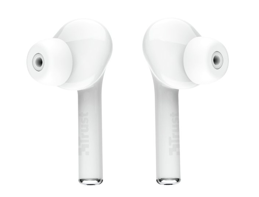 AURICULAR TRUST NIKA INALAMBRICO BLUETOOTH CON ESTUCHE DE CARGA COLOR BLANCO