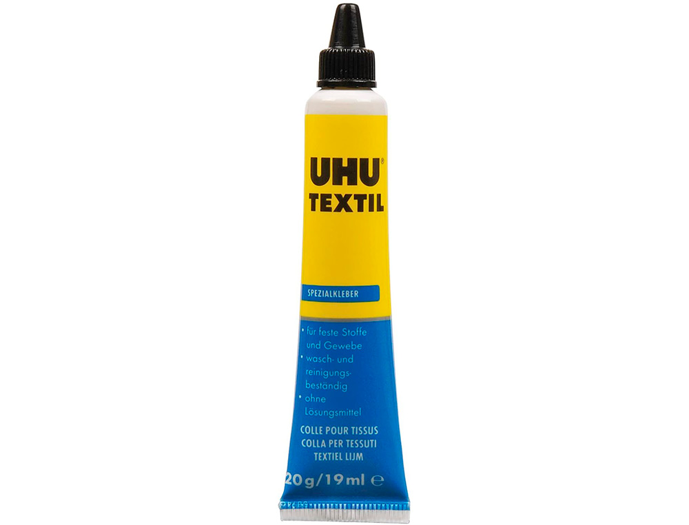PEGAMENTO UHU ESPECIAL TEXTIL TUBO 20 GR EN BLISTER