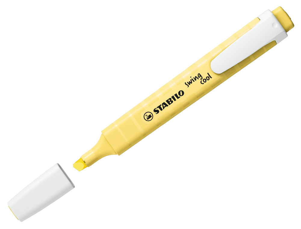 ROTULADOR STABILO FLUORESCENTE FINO SWING COOL PASTEL AMARILLO CREMOSO