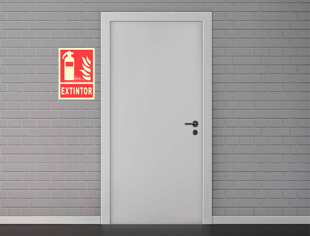 PICTOGRAMA ARCHIVO 2000 EXTINTOR PVC ROJO LUMINISCENTE 210X300 MM