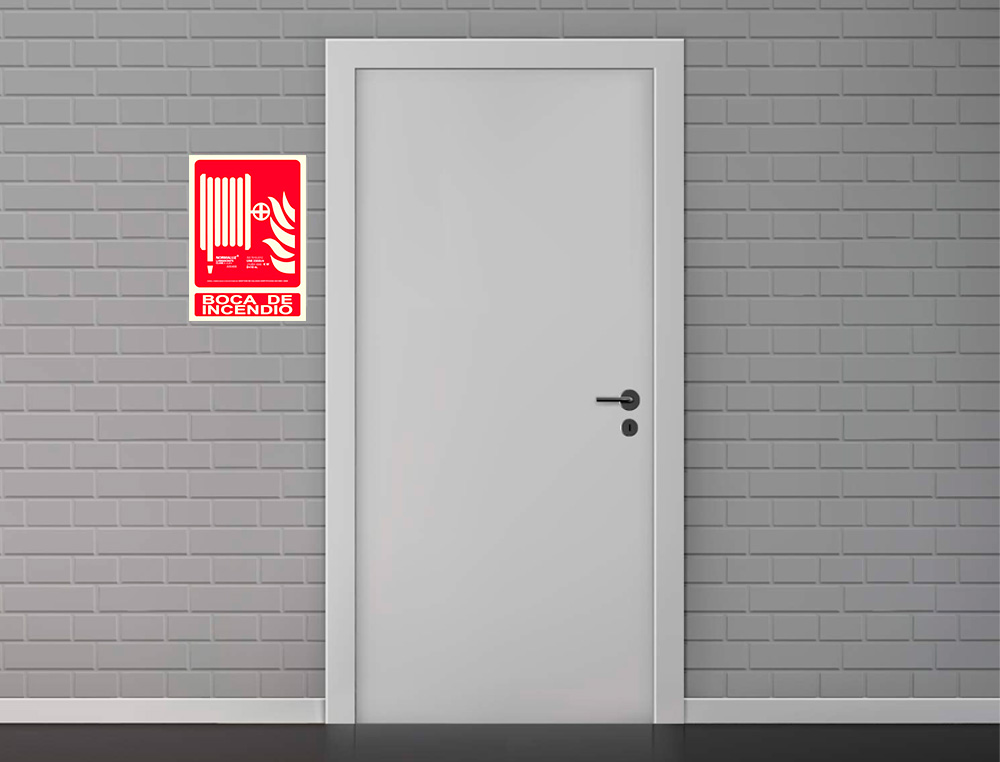 PICTOGRAMA ARCHIVO 2000 BOCA DE INCENDIO PVC ROJO LUMINISCENTE 210X300 MM