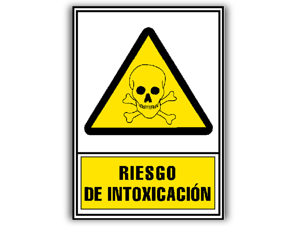 PICTOGRAMA ARCHIVO 2000 RIESGO DE INTOXICACION PVC AMARILLO LUMINISCENTE 210X297 MM