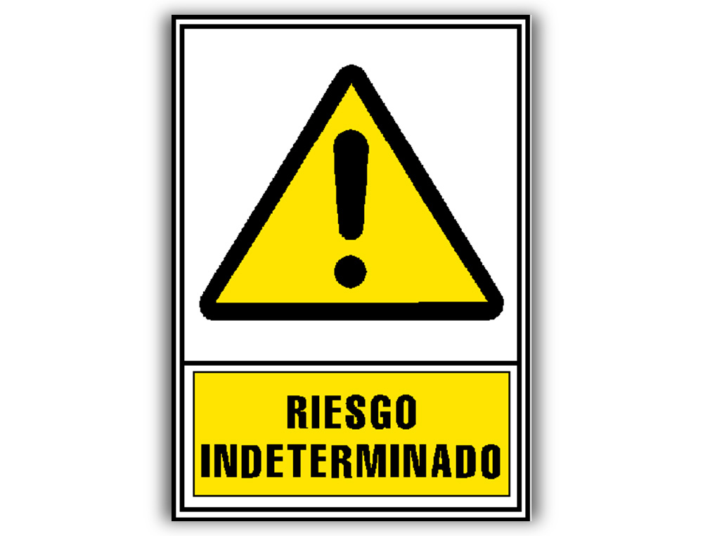 PICTOGRAMA ARCHIVO 2000 RIESGO INDETERMINADO PVC AMARILLO LUMINISCENTE 210X297 MM