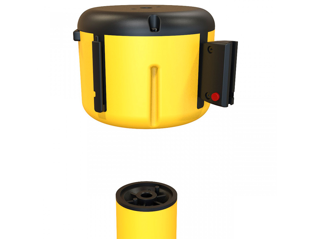CINTA PORTATIL FARU RETRACTIL PLASTIFICADA AMARILLA/NEGRA LONGITUD 9 MT