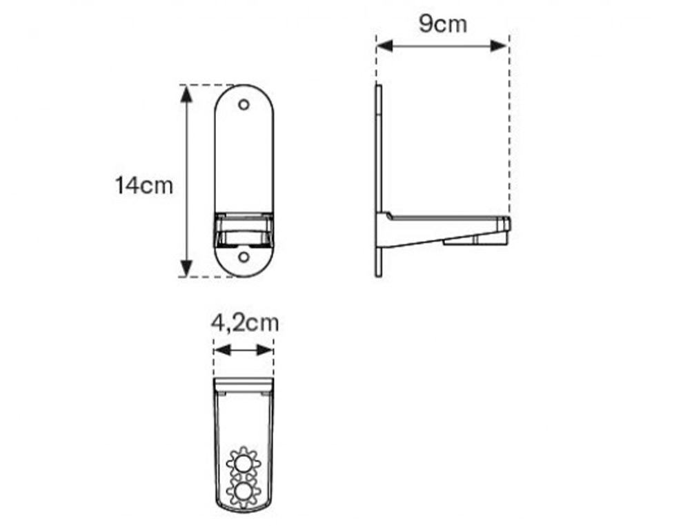 SOPORTE MURAL FARU PLASTICO D190 Y D191 140X90X42 MM