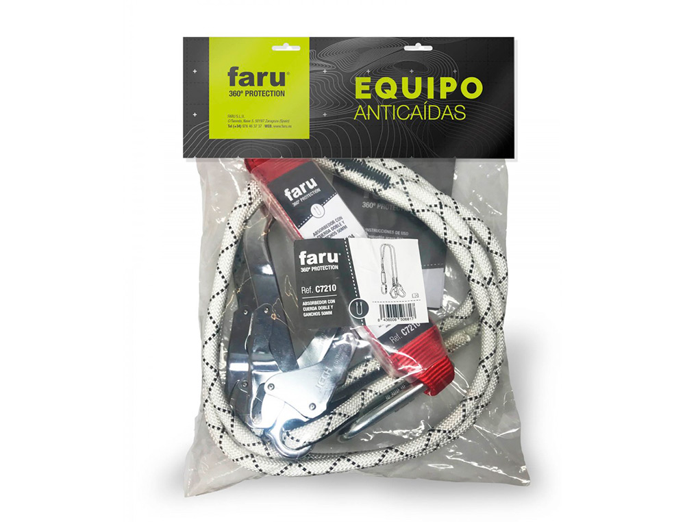 ANTICAIDAS CUERDA FARU CON GANCHO 50 MM