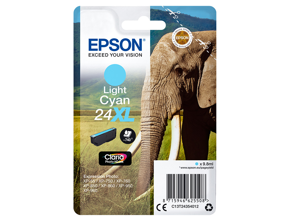 INK-JET EPSON CLARIA PHOTO HD INK CIAN CLARO 24XL EXPRESSION PHOTO XP-950