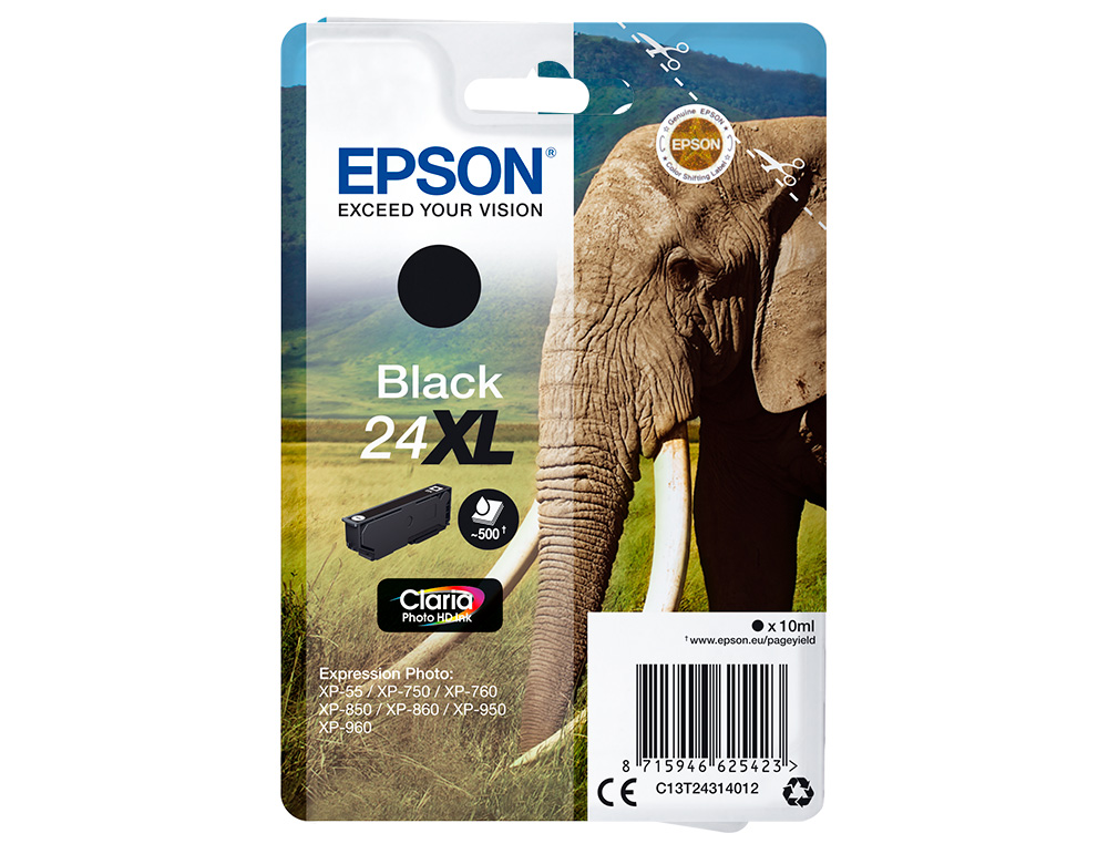 INK-JET EPSON CLARIA PHOTO HD INK NEGRO 24XL EXPRESSION PHOTO XP-760/950
