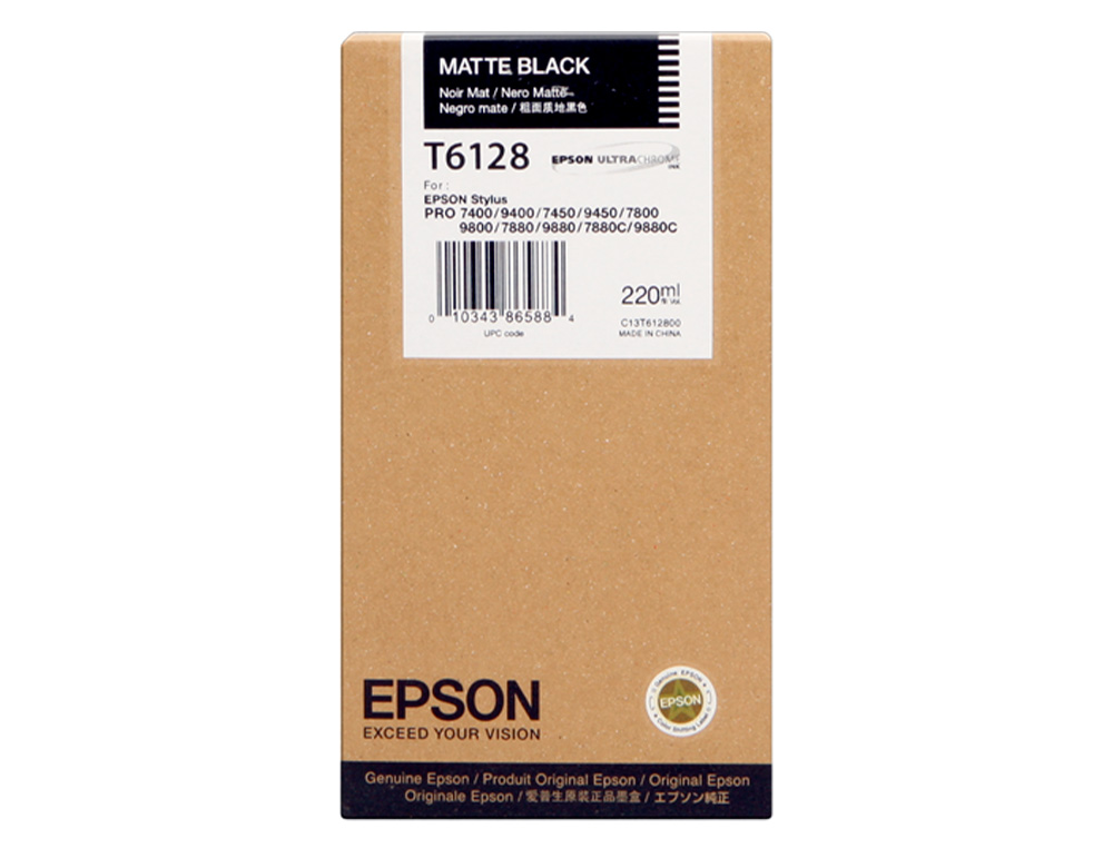 INK-JET EPSON GF STYLUS PHOTO 7450/9450/ 7400/9400/7880/ 9880/7800/9800 NEGRO MATE ALTA CAPACIDAD</