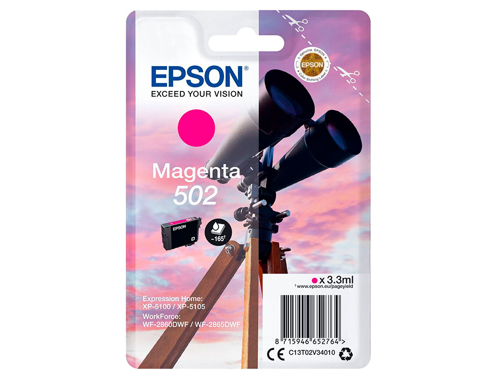 INK-JET EPSON SINGLEPACK MAGENTA 502 INK