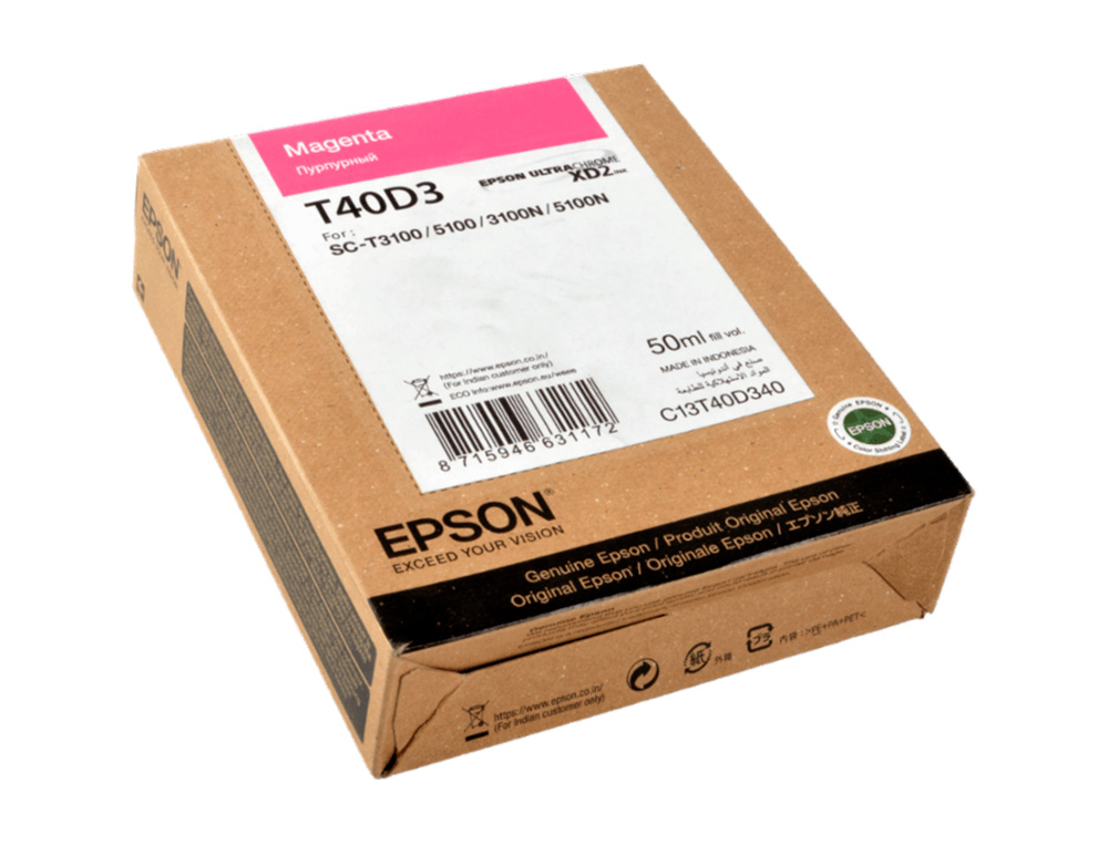 INK-JET EPSON ULTRACHROME XD2 MAGENTA T40D340 SC-T3100/SC-T 5100 50 ML