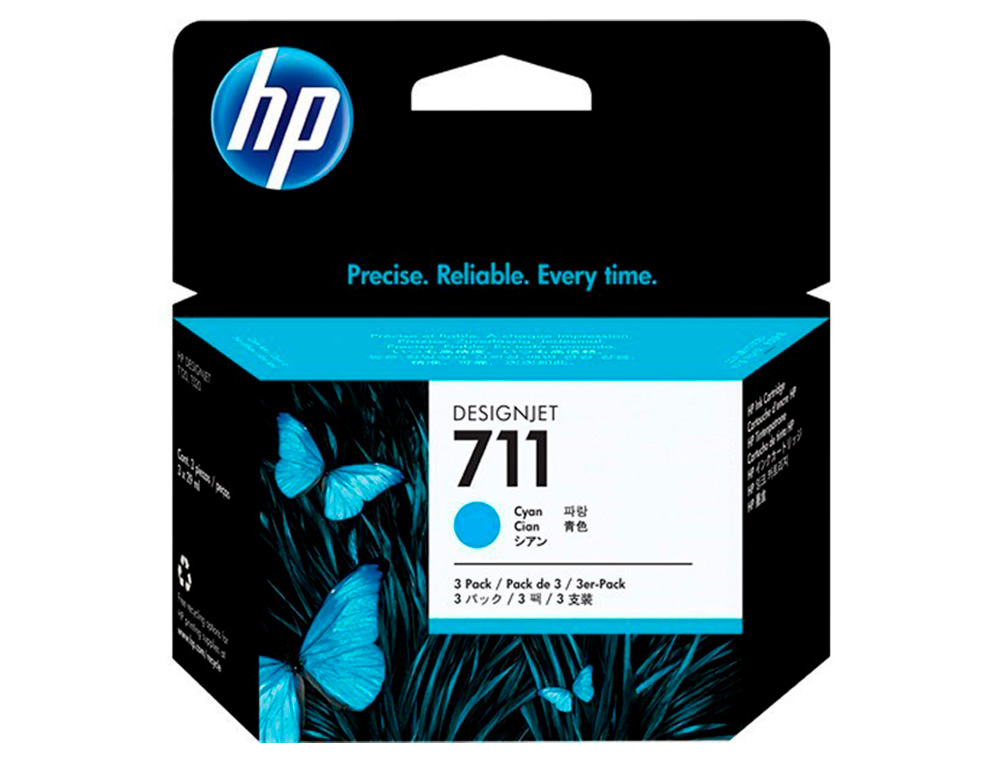 INK-JET HP DESIGNJET T120/T520 CIAN N 711 PACK 3/1000 PAGINAS