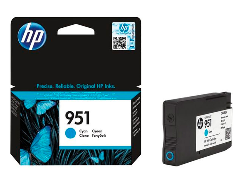 INK-JET HP INYECCION CIAN N 951/APROX. 700 P GINAS/A7F64A/1000 PAGINAS