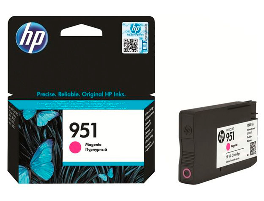 INK-JET HP INYECCION MAGENTA N 951/APROX. 700 P GINAS/A7F64A/1000 PAGINAS