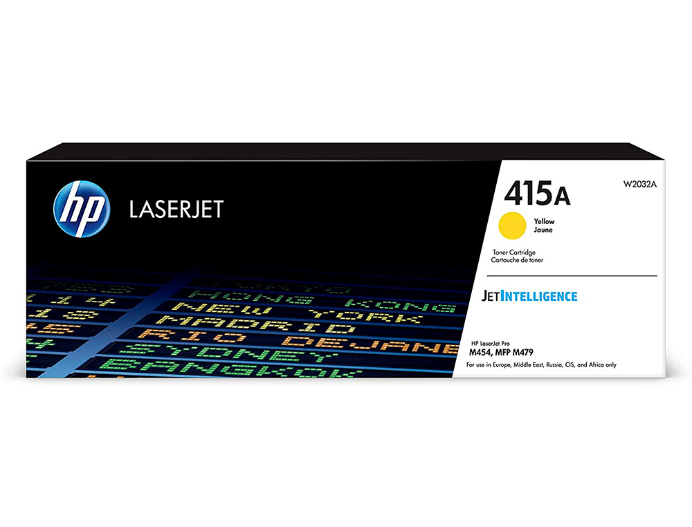 TONER HP 415A PARA HP COLOR LASERJET PRO M454 MFP M479 AMARILLO 2100P