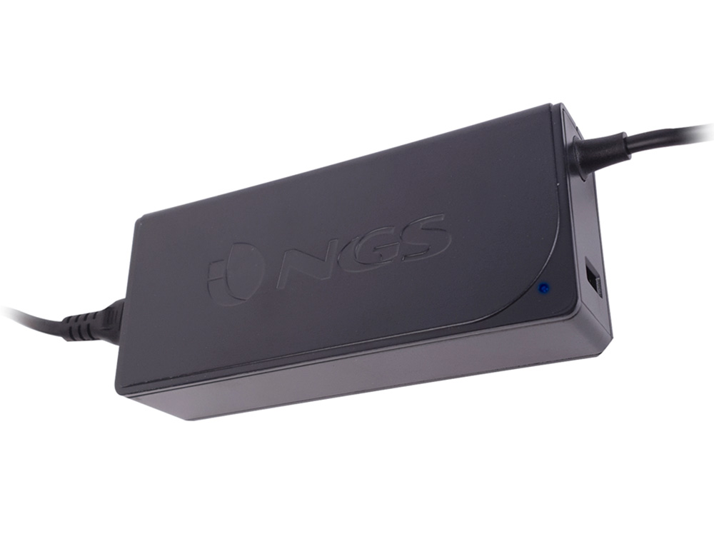 ADAPTADOR DE CORRIENTE NGS AUTOMATIC 45W CON 8 ADAPTADORES Y SALIDA USB 2A