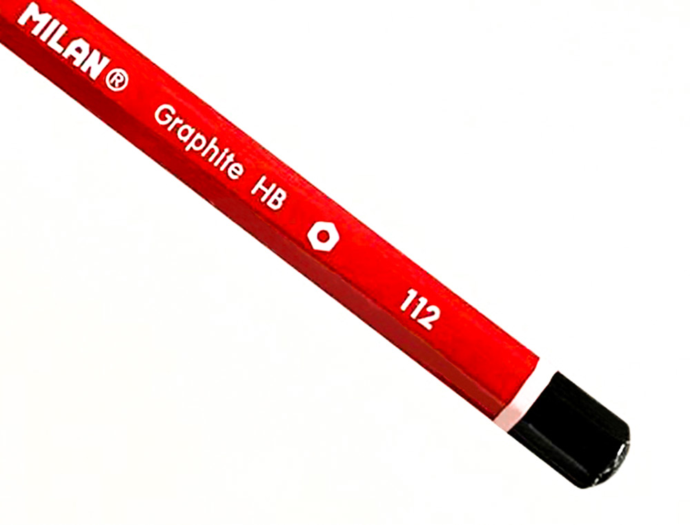 LAPICES DE GRAFITO MILAN HEXAGONAL HB + GOMA 430 + AFILALAPIZ BLISTER DE 3 UNIDADES