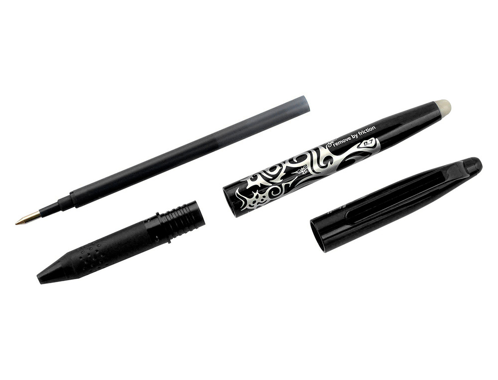 BOLIGRAFO PILOT FRIXION BALL BORRABLE 0,7 MM PUNTA MEDIA NEGRO EN BLISTER