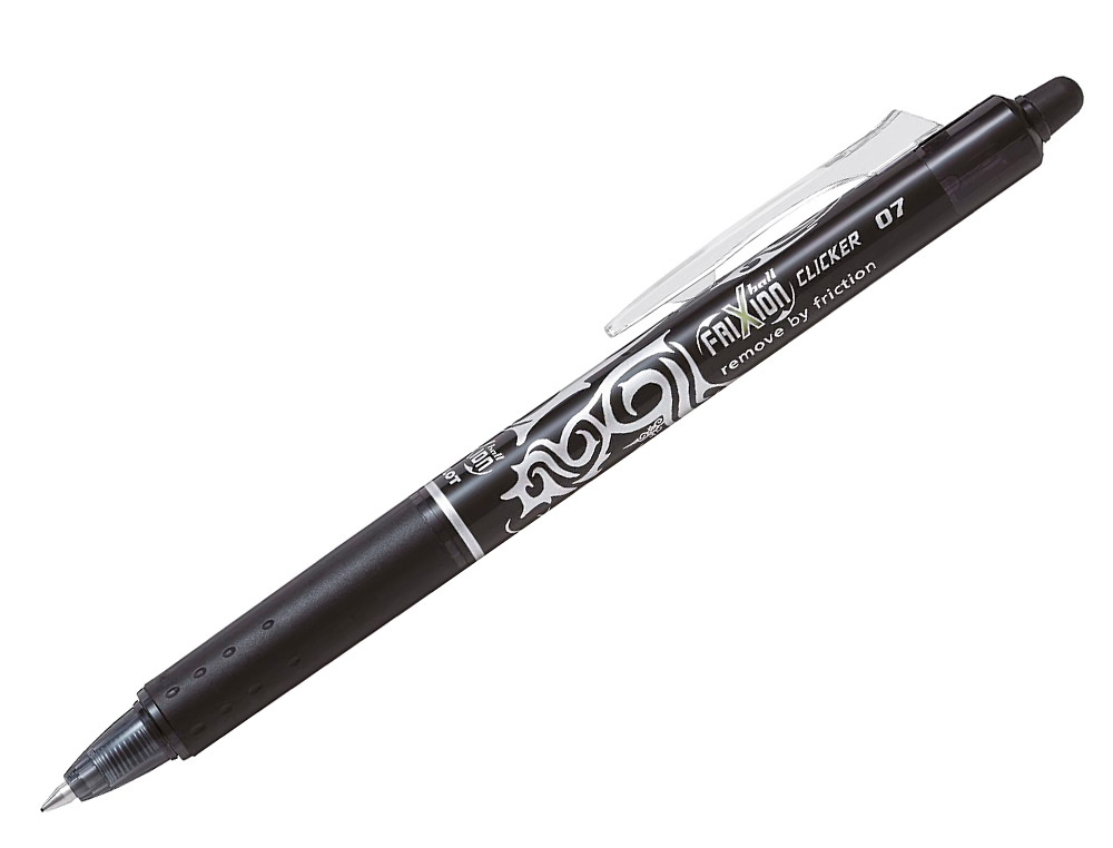 BOLIGRAFO PILOT FRIXION CLICKER BORRABLE 0,7 MM PUNTA MEDIA NEGRO EN BLISTER