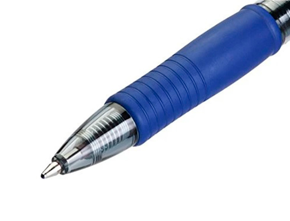 BOLIGRAFO PILOT SUPER GRIP RETRACTIL SUJECION DE CAUCHO TINTA BASE DE ACEITE EN BLISTER 1 AZUL + 1 ROJO