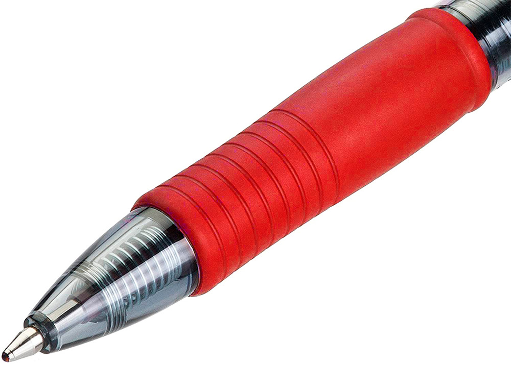 BOLIGRAFO PILOT G-2 ROJO TINTA GEL RETRACTIL SUJECION DE CAUCHO EN BLISTER